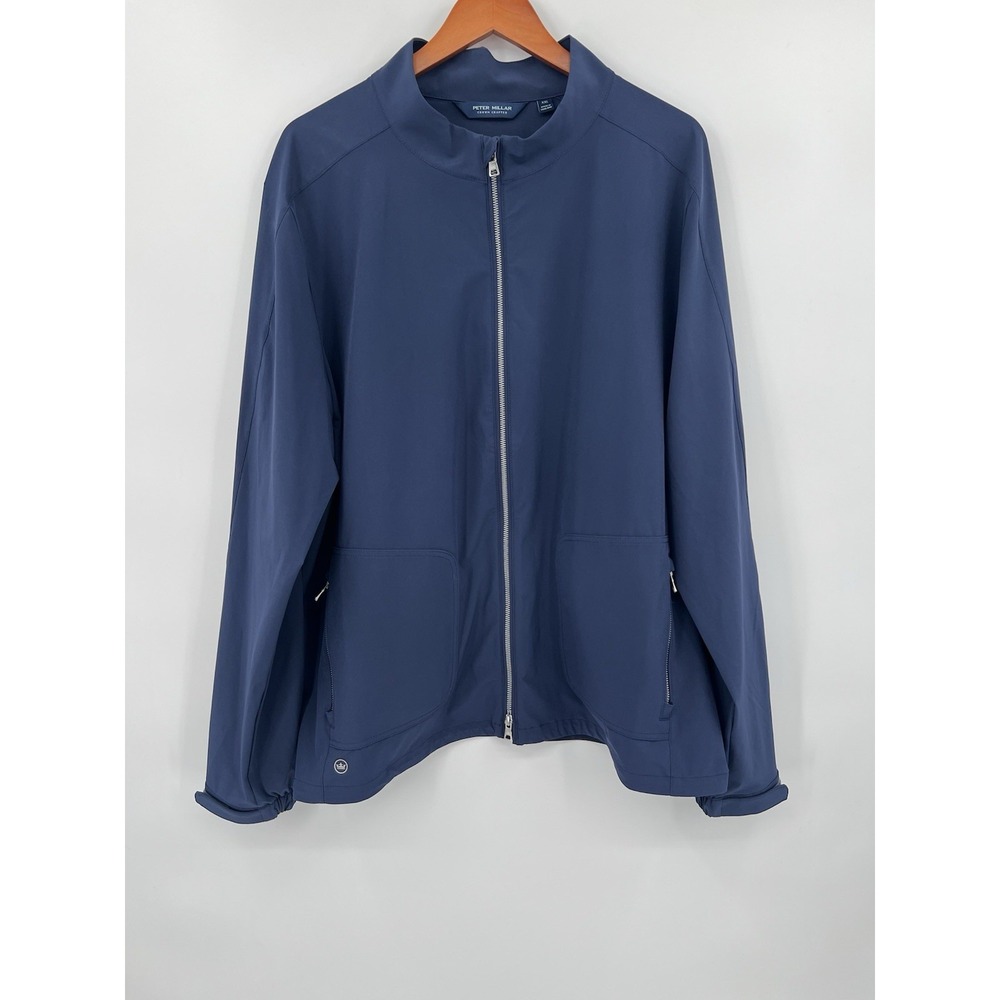 Peter Millar Crown Crafted Mens XXL Contour Full Zip Cout Jacket Navy